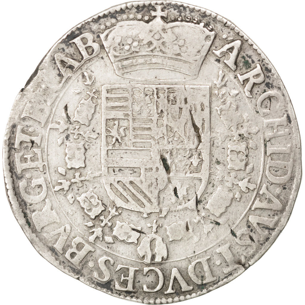 SPANISH NETHERLANDS, Patagon, Antwerp, KM #35.1, VF(30-35), Silver, 27.91