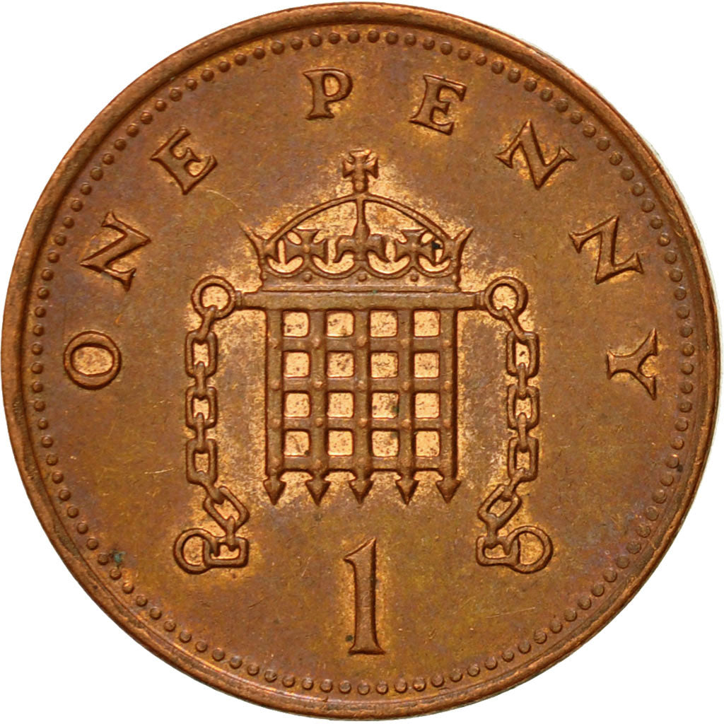 Coin, Great Britain, Elizabeth II, Penny, 1993, EF(40-45), Copper Plated Steel