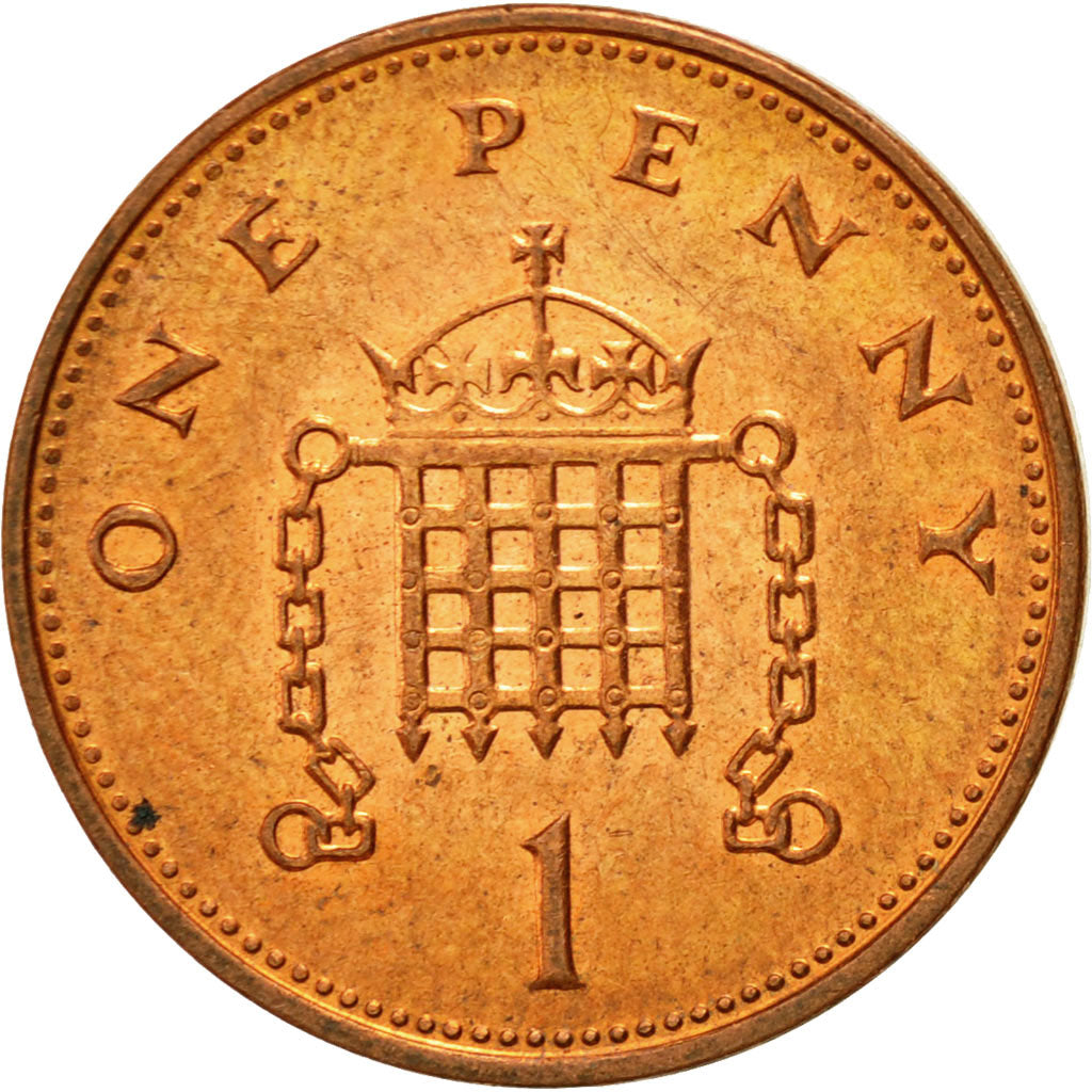 Coin, Great Britain, Elizabeth II, Penny, 1998, EF(40-45), Copper Plated Steel