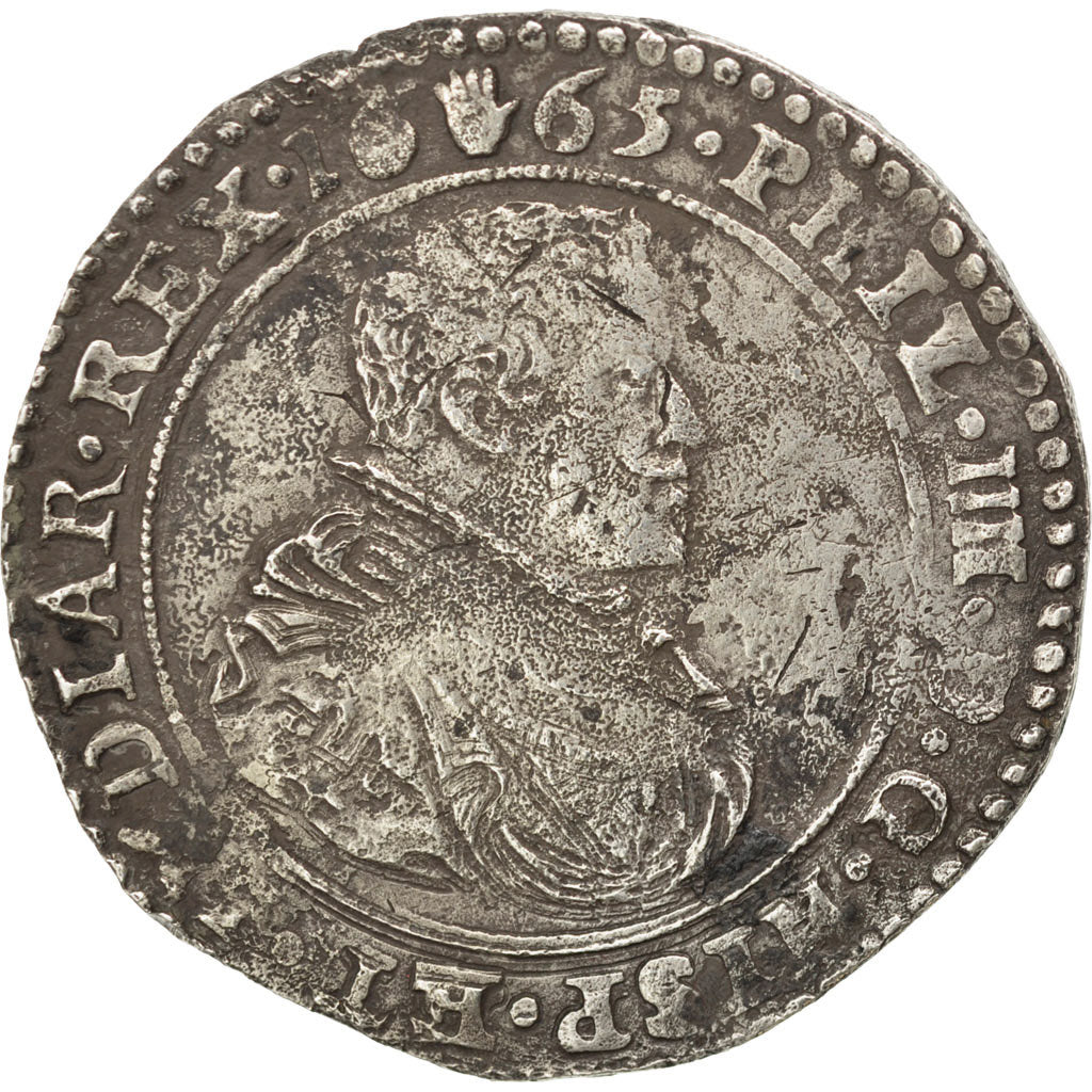 Coin, Spanish Netherlands, BRABANT, Ducaton, 1665, Antwerp, VF(30-35), Silver