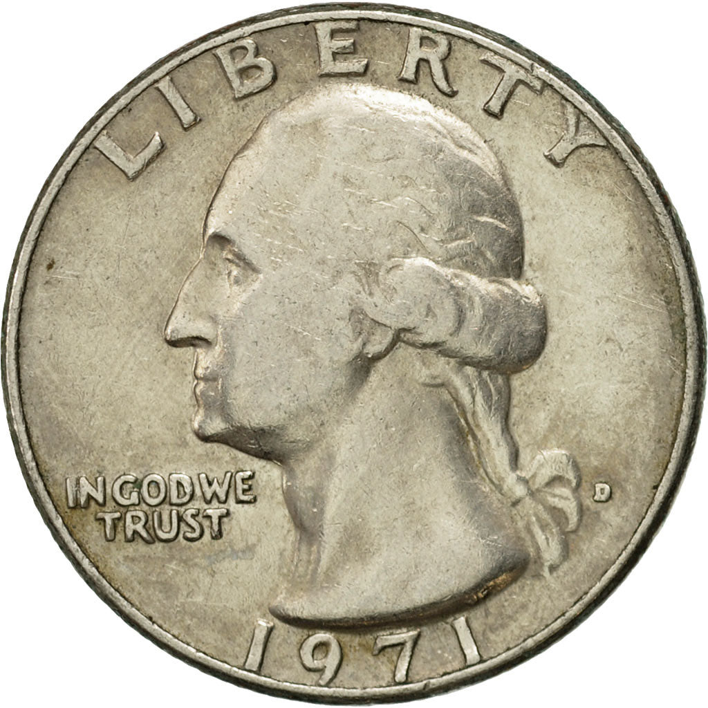 Coin, United States, Washington Quarter, Quarter, 1971, U.S. Mint, Denver