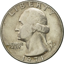 Coin, United States, Washington Quarter, Quarter, 1971, U.S. Mint, Denver