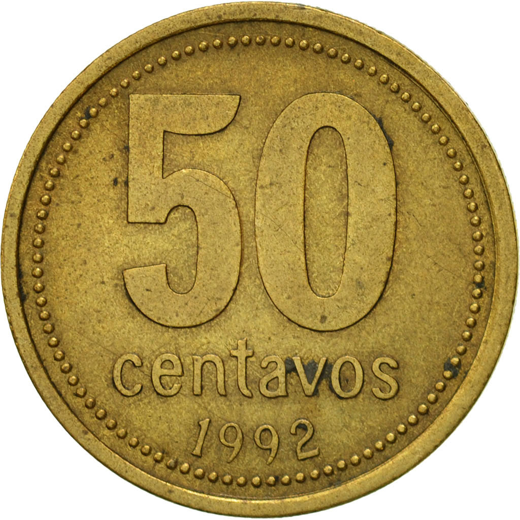 Münze, Argentinien, 50 Centavos, 1992, Buenos Aires, SS, Aluminum-Bronze