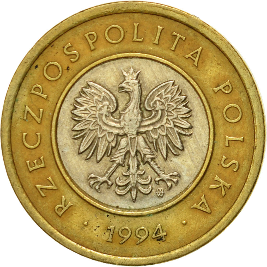 Coin, Poland, 2 Zlote, 1994, Warsaw, EF(40-45), Bi-Metallic, KM:283