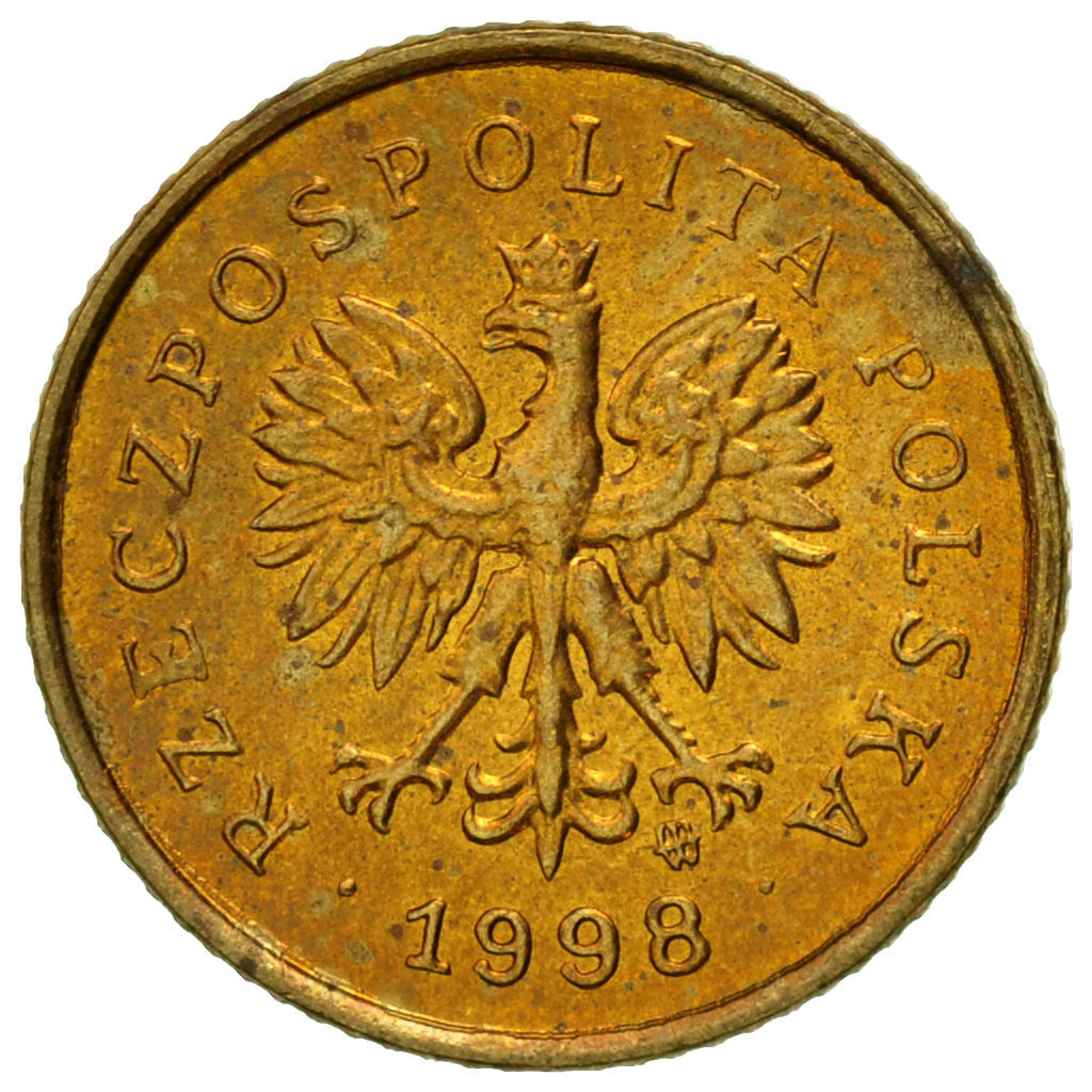 Coin, Poland, Grosz, 1998, Warsaw, EF(40-45), Brass, KM:276