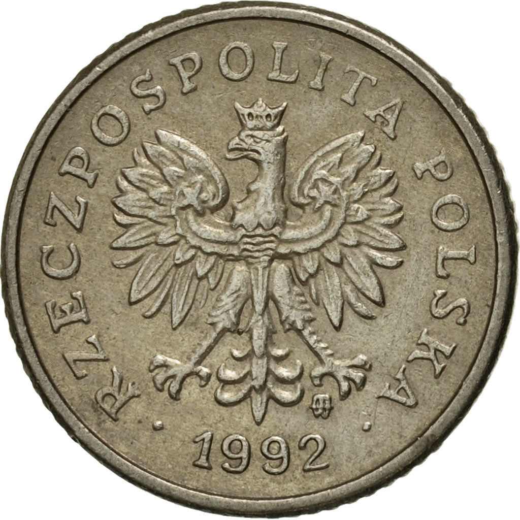 Coin, Poland, 10 Groszy, 1992, Warsaw, EF(40-45), Copper-nickel, KM:279