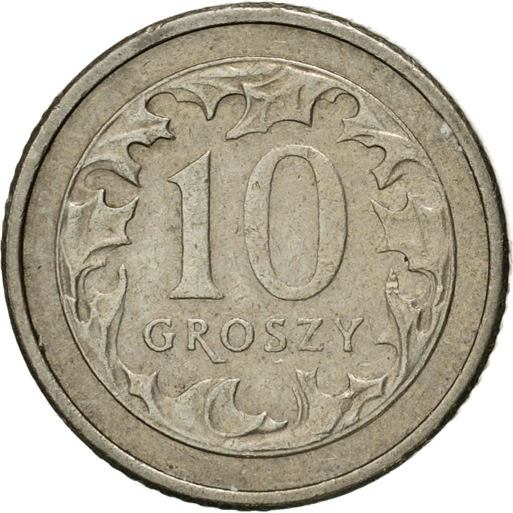 Coin, Poland, 10 Groszy, 1992, Warsaw, EF(40-45), Copper-nickel, KM:279
