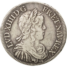 Coin, France, Louis XIV, 1/2 Écu à la mèche longue, 1/2 Ecu, 1651, Poitiers