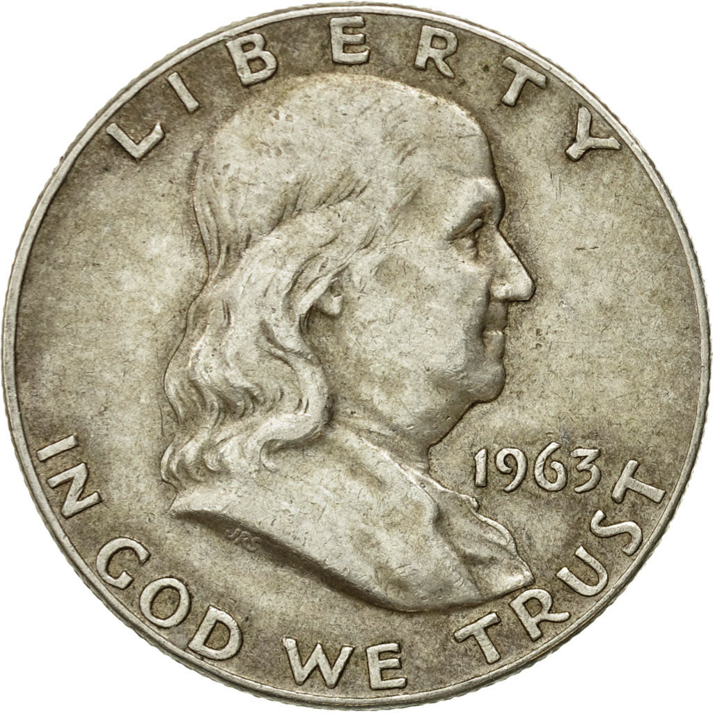 Coin, United States, Franklin Half Dollar, Half Dollar, 1963, U.S. Mint, Denver