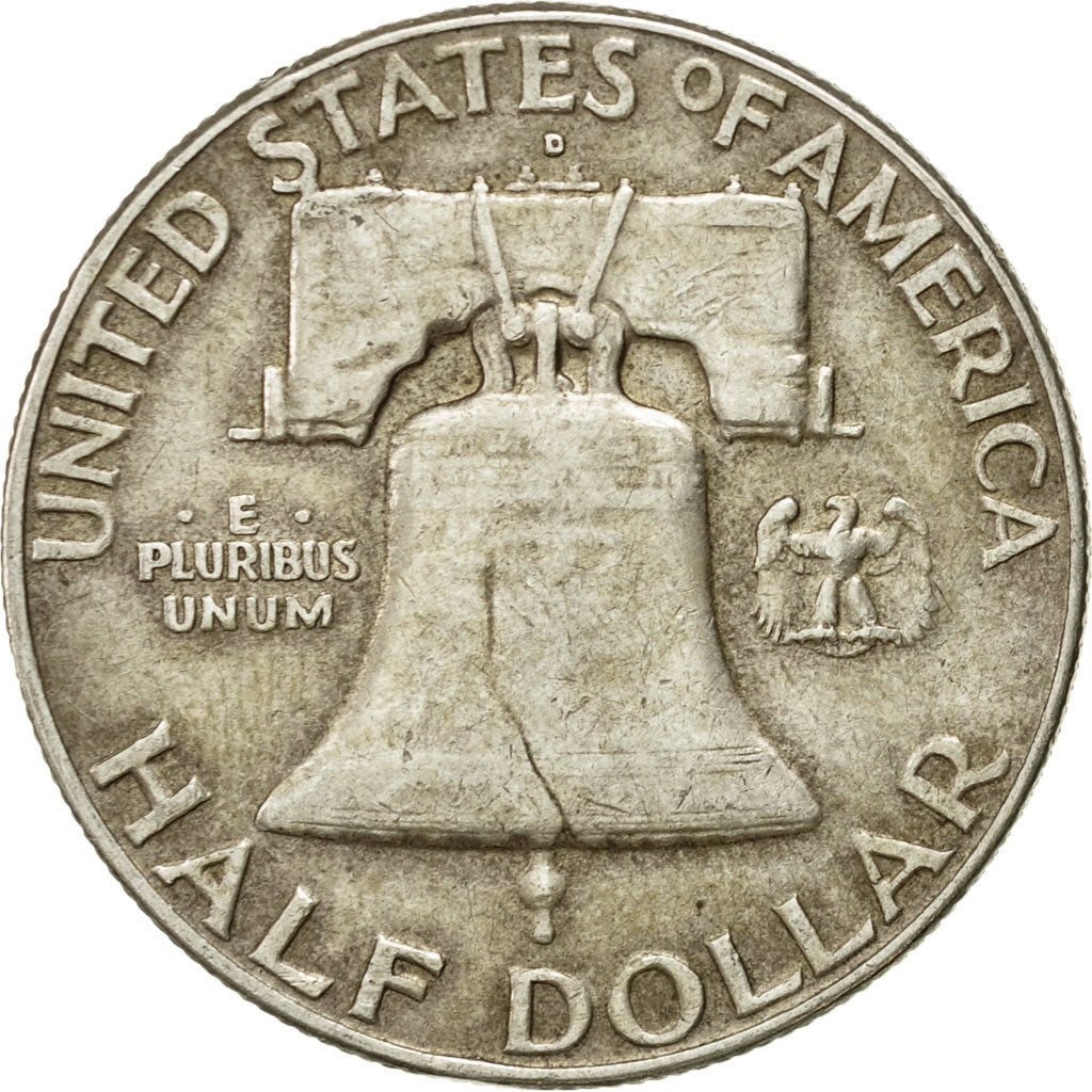 Coin, United States, Franklin Half Dollar, Half Dollar, 1963, U.S. Mint, Denver
