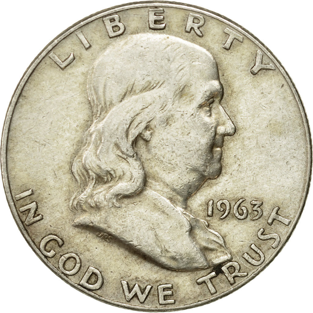 Coin, United States, Franklin Half Dollar, Half Dollar, 1963, U.S. Mint, Denver