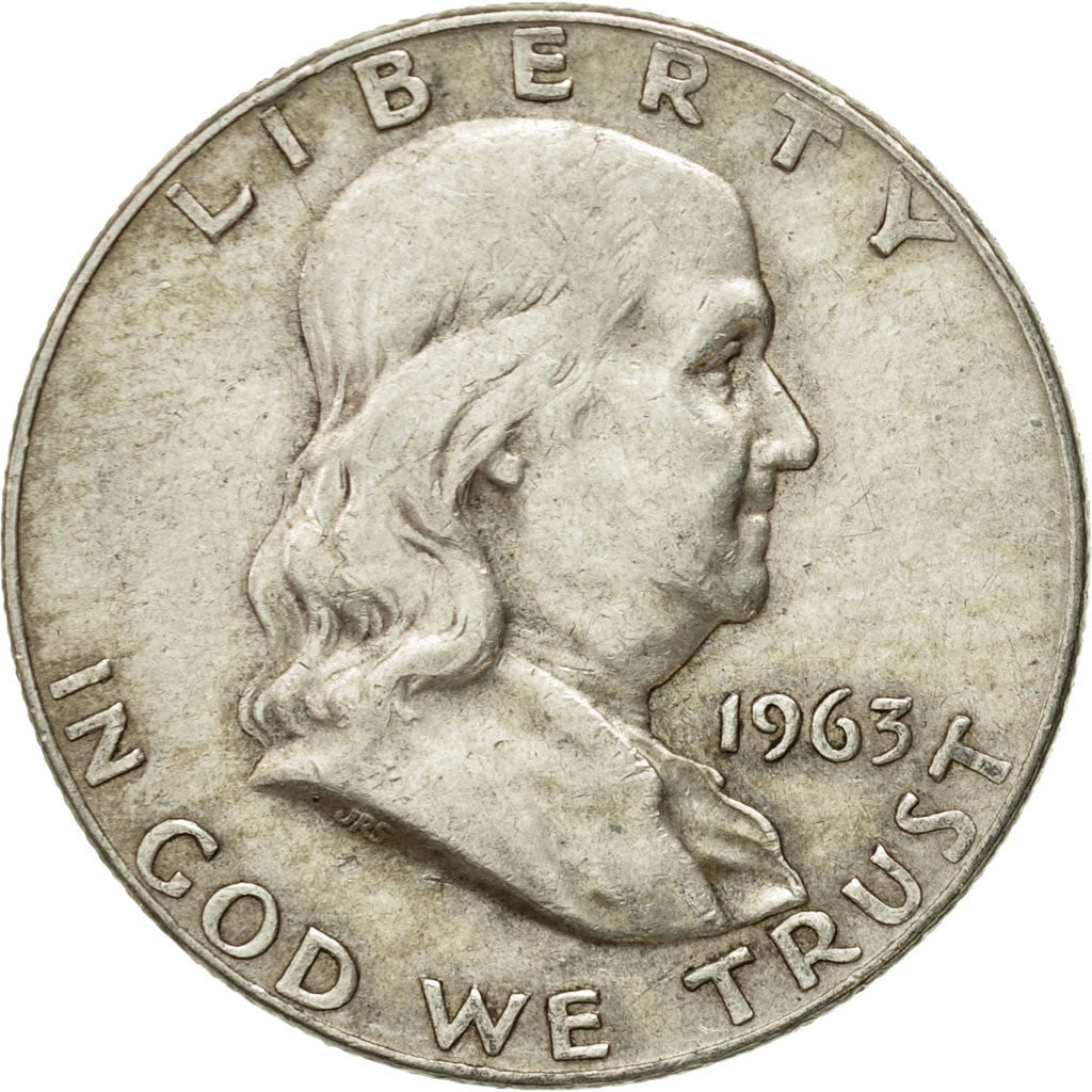 Coin, United States, Franklin Half Dollar, Half Dollar, 1963, U.S. Mint, Denver