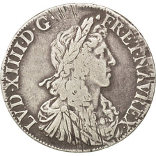 Munten, Frankrijk, Louis XIV, 1/2 Écu au buste juvénile, 1/2 Ecu, 1662