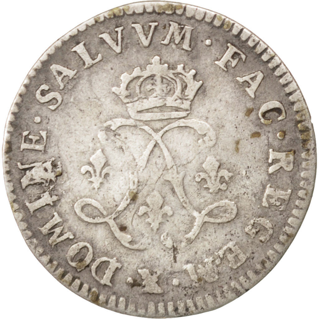 Coin, France, Louis XIV, 4 Sols aux 2 L, 4 Sols 2 Deniers, 1691, Amiens