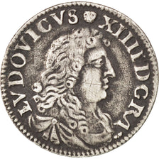 FRANCE, 4 Sols dits « des Traitants », 4 Sols, 1677, Lyon, KM #23...