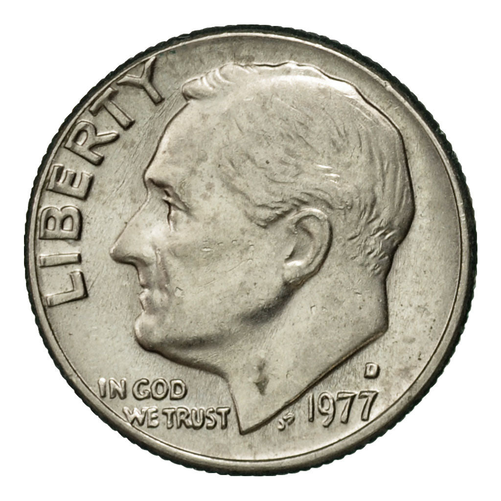 Coin, United States, Roosevelt Dime, Dime, 1977, U.S. Mint, Denver, AU(50-53)