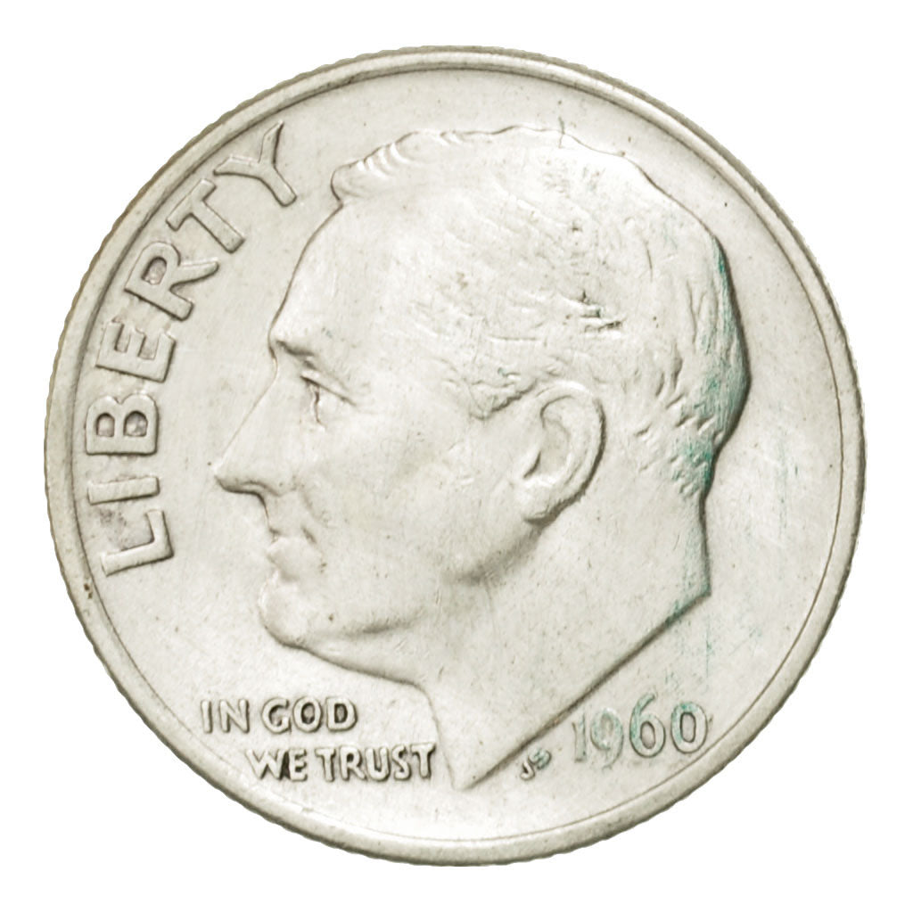 Monnaie, États-Unis, Roosevelt Dime, Dime, 1960, U.S. Mint, Philadelphie, TTB+