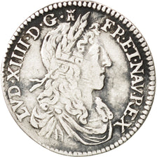 FRANCE, 1/12 Écu au buste juvénile, 1/12 ECU, 10 Sols, 1660, Limoges, KM #199.5,