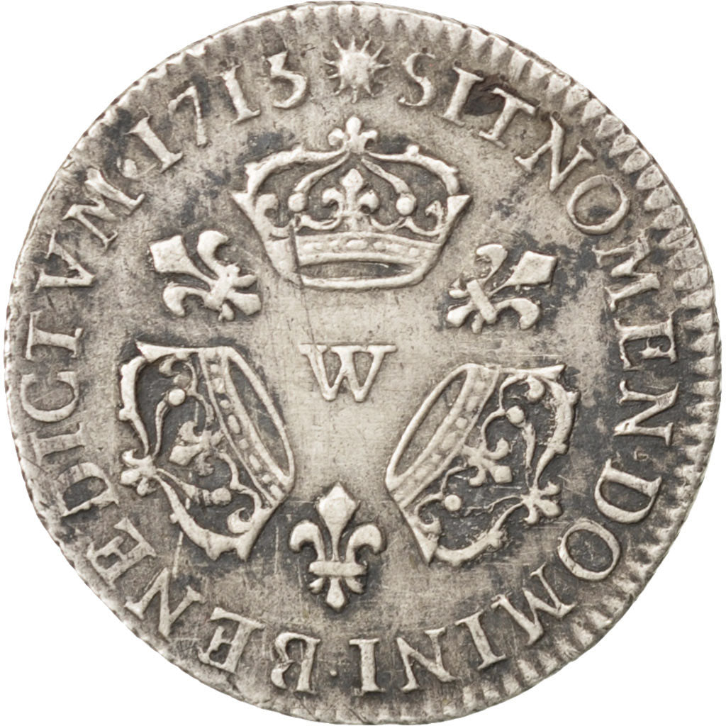 Munten, Frankrijk, Louis XIV, 1/10 Écu aux 3 couronnes, 1/10 Ecu, 1713, Lille