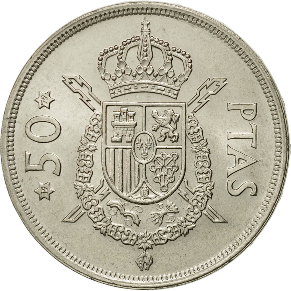 Coin, Spain, Juan Carlos I, 50 Pesetas, 1979, MS(63), Copper-nickel, KM:809