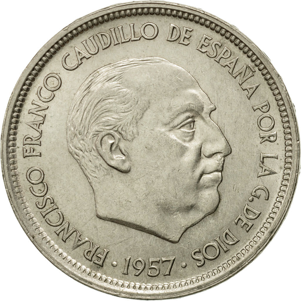 Moneta, Spagna, Caudillo and regent, 50 Pesetas, 1958, SPL-, Rame-nichel, KM:788