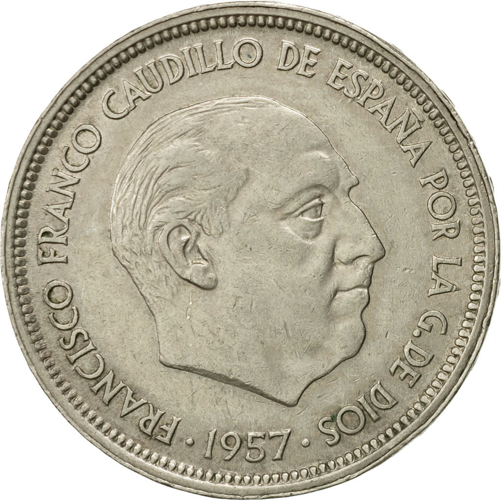 Moneda, España, Caudillo and regent, 50 Pesetas, 1960, EBC, Cobre - níquel