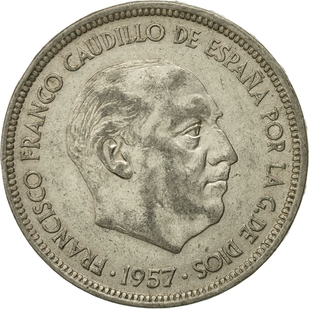 Moneda, España, Caudillo and regent, 50 Pesetas, 1971, MBC, Cobre - níquel