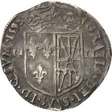 FRANCE, 1/4 Ecu, 1598, Saint-Palais, EF(40-45), Silver, Sombart #4710, 9.32