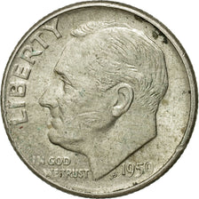 Coin, United States, Roosevelt Dime, Dime, 1959, U.S. Mint, Denver, EF(40-45)