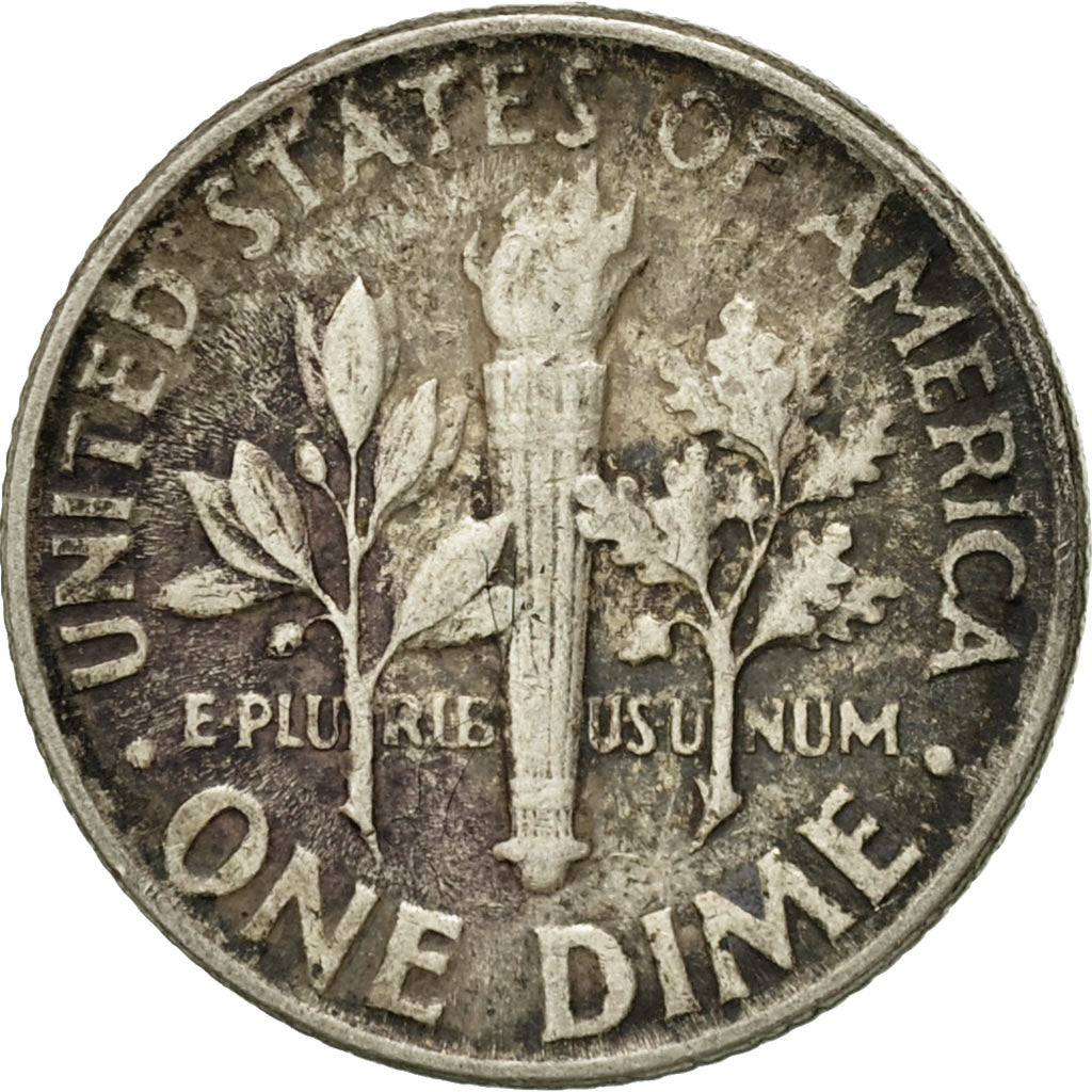 Coin, United States, Roosevelt Dime, Dime, 1954, U.S. Mint, Philadelphia