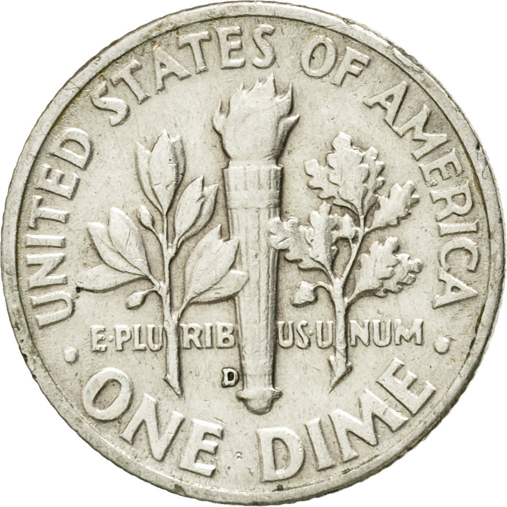 Moneta, Stati Uniti, Roosevelt Dime, Dime, 1957, U.S. Mint, Denver, BB, Argento
