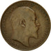 Moneda, Gran Bretaña, Edward VII, Penny, 1908, BC+, Bronce, KM:794.2