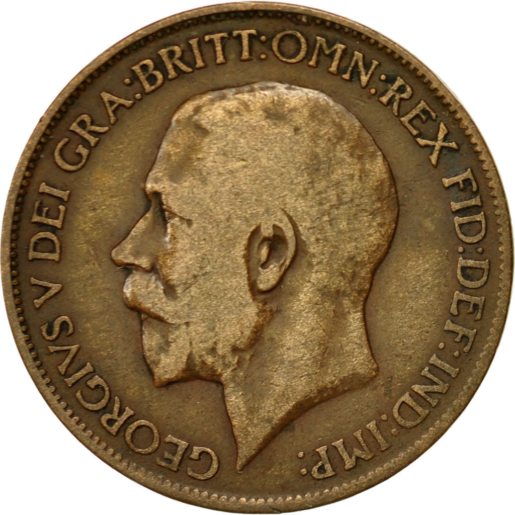 Coin, Great Britain, George V, 1/2 Penny, 1911, VF(20-25), Bronze, KM:809