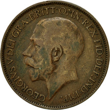 Coin, Great Britain, George V, 1/2 Penny, 1923, VF(20-25), Bronze, KM:809