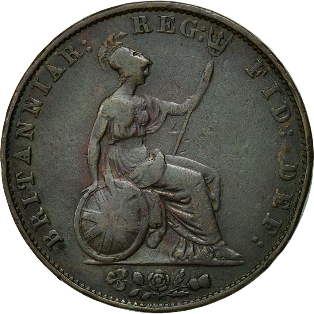 Coin, Great Britain, Victoria, 1/2 Penny, 1851, VF(30-35), Copper, KM:726