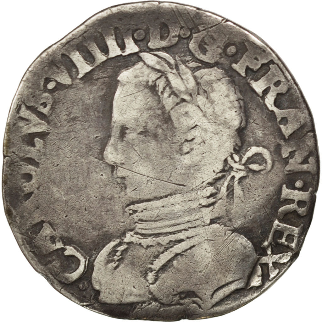 FRANCE, Demi Teston, 1564, VF(20-25), Silver, Sombart #4606, 4.47