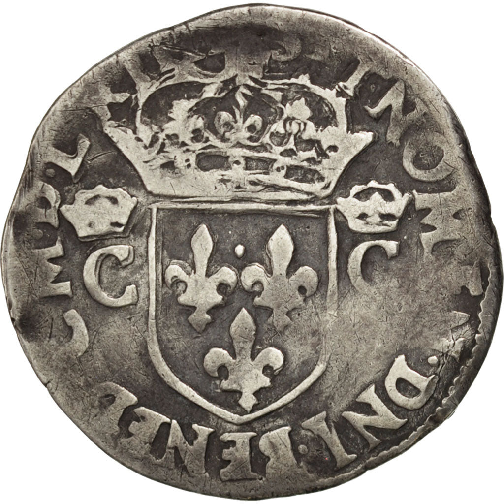 FRANCE, Demi Teston, 1564, VF(20-25), Silver, Sombart #4606, 4.47