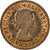 Moneda, Gran Bretaña, Elizabeth II, 1/2 Penny, 1966, MBC+, Bronce, KM:896
