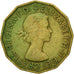 Monnaie, Grande-Bretagne, Elizabeth II, 3 Pence, 1956, TTB, Nickel-brass, KM:900
