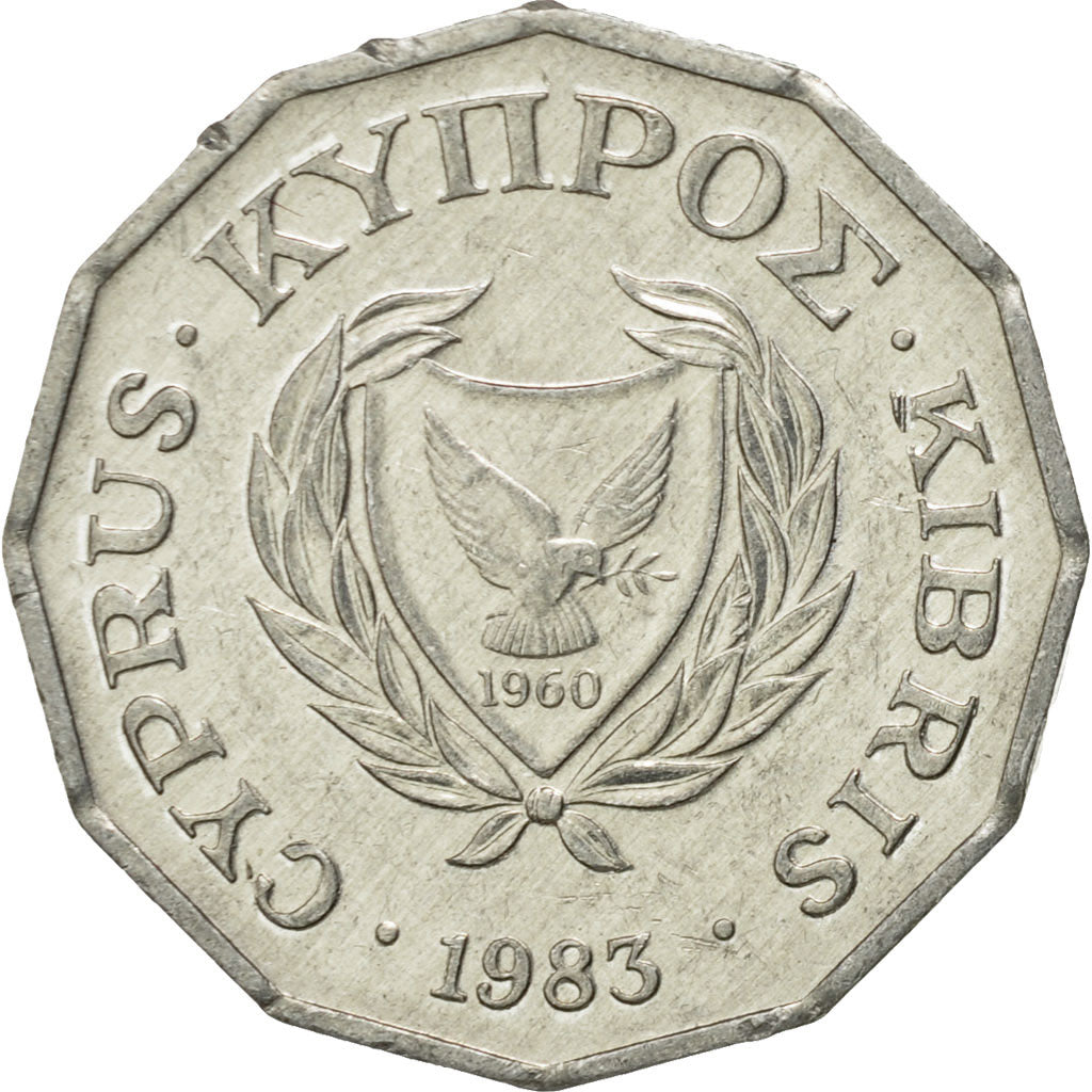 Coin, Cyprus, Half Cent, 1983, AU(50-53), Aluminum, KM:52