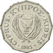 Coin, Cyprus, Half Cent, 1983, AU(50-53), Aluminum, KM:52