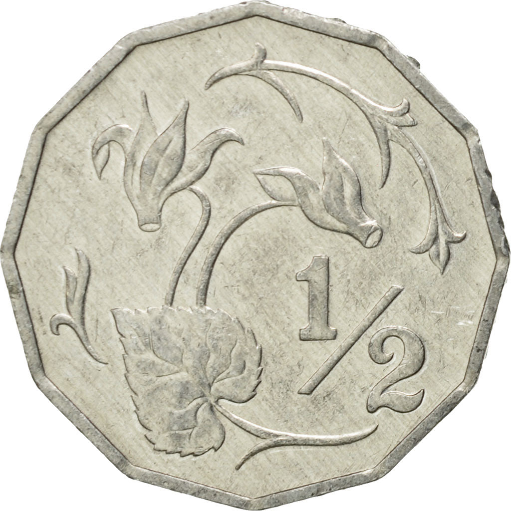 Coin, Cyprus, Half Cent, 1983, AU(50-53), Aluminum, KM:52