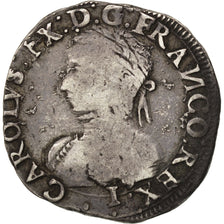 FRANCE, Teston, 1565, Limoges, VF(20-25), Silver, Sombart #4614, 9.42