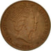 Moneda, Isla de Man, Elizabeth II, Penny, 1985, Pobjoy Mint, MBC, Bronce, KM:143