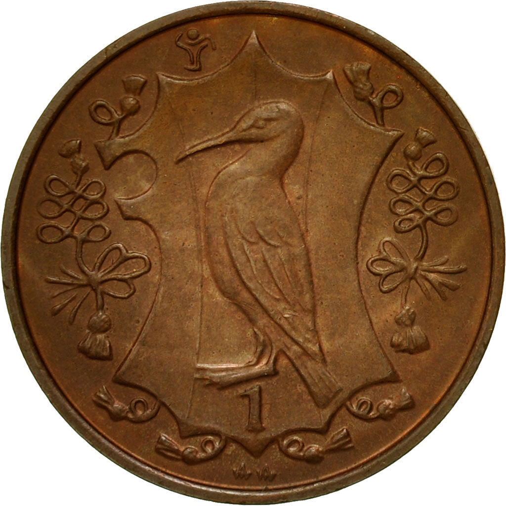 Monnaie, Isle of Man, Elizabeth II, Penny, 1985, Pobjoy Mint, TTB, Bronze