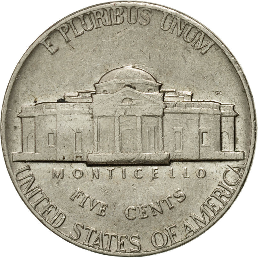 Coin, United States, Jefferson Nickel, 5 Cents, 1973, U.S. Mint, Philadelphia