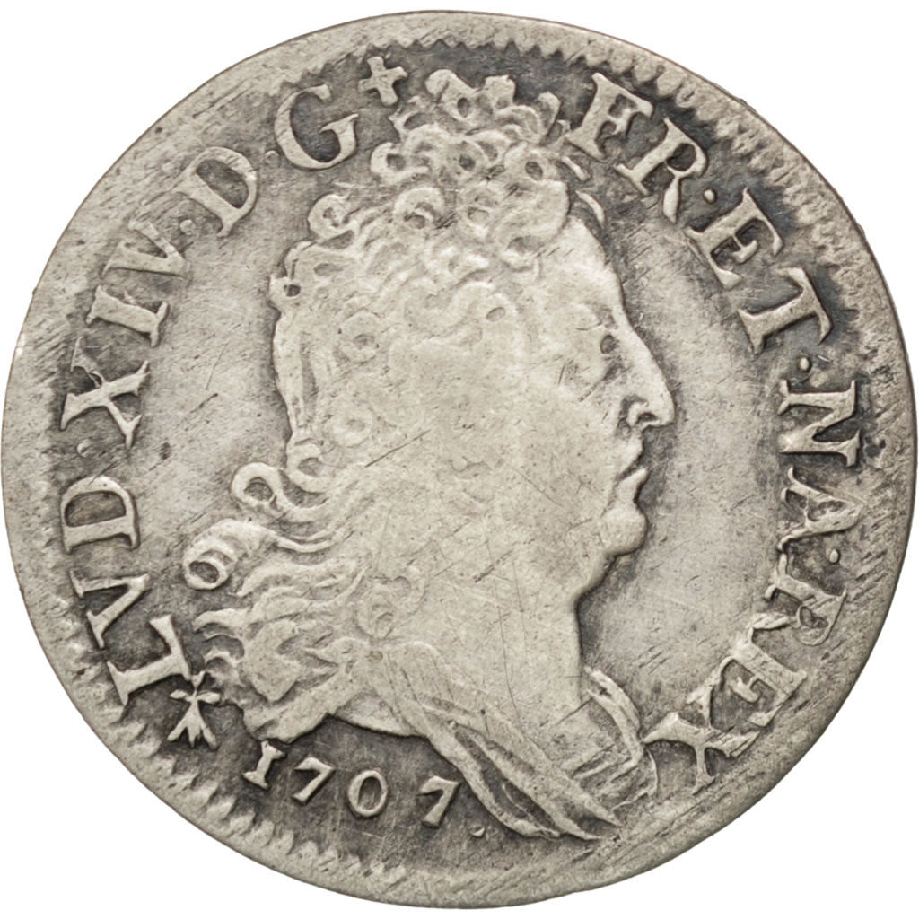 Moneta, Francia, Louis XIV, 10 Sols aux couronnes de Metz, 10 Sols-1/8 Ecu