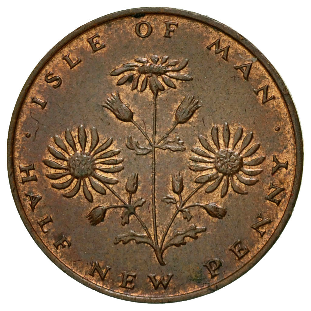 Monnaie, Isle of Man, Elizabeth II, 1/2 New Penny, 1971, Pobjoy Mint, TTB