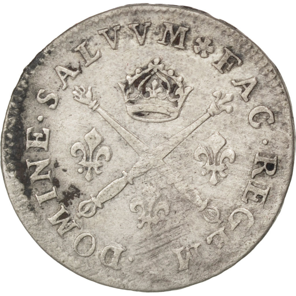 France, Louis XIV, 10 Sols aux insignes 1703 K (Bordeaux), KM 349.5
