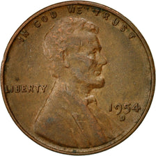 Coin, United States, Lincoln Cent, Cent, 1954, U.S. Mint, Denver, EF(40-45)